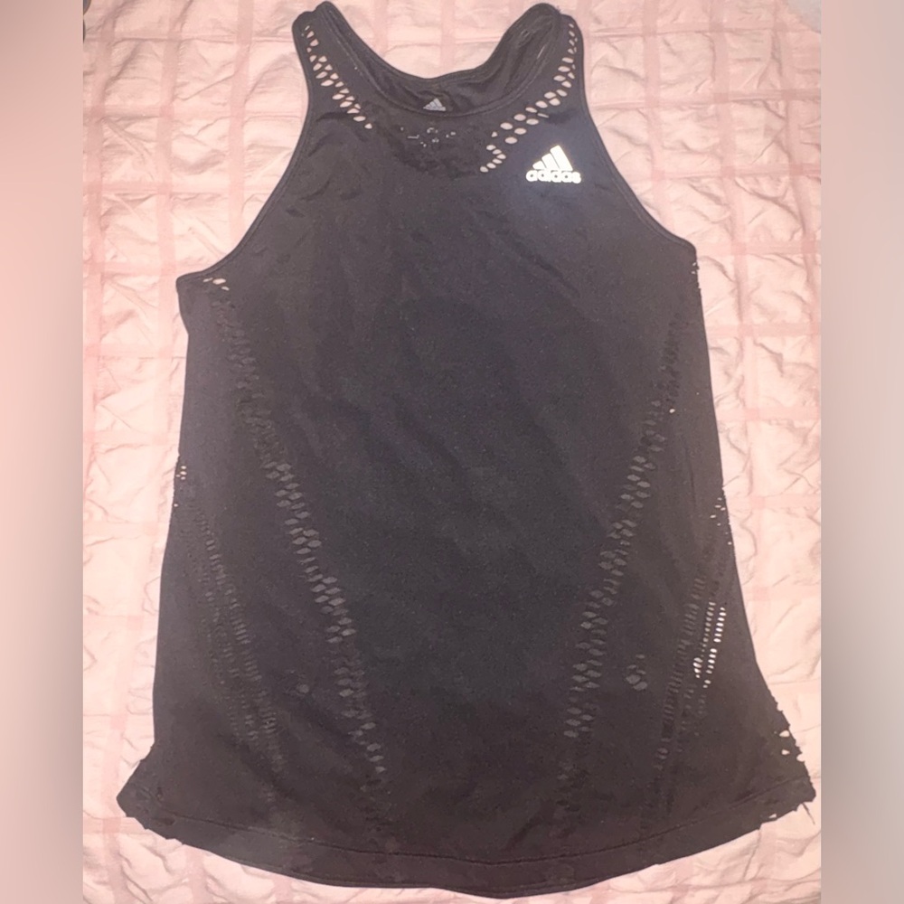 adidas Black Laser-Cut Women's Tank Top